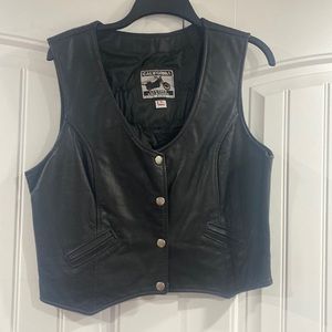 Harley Davidson leather biker vest